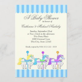Carousel Baby Dusche Einladung