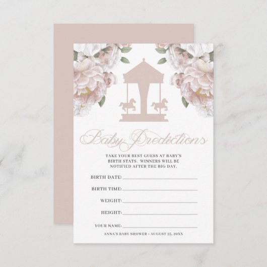 Carousel Baby Shooting Game Einladung (Vorne/Hinten)