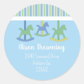Carousel Baby Shower Stickers (Vorderseite)