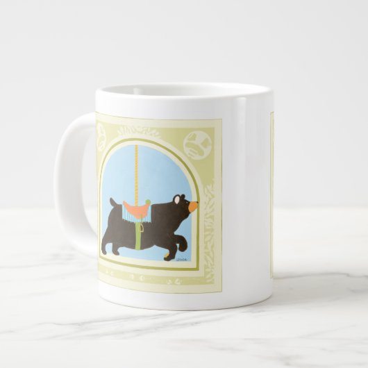 Carousel Bear von June Erica Vess Jumbo-Tasse (Vorderseite Links)