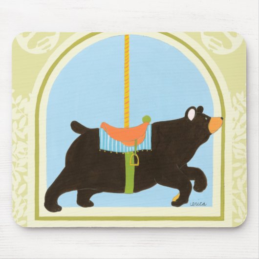 Carousel Bear von June Erica Vess Mousepad (Vorne)
