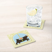 Carousel Bear von June Erica Vess Rechteckiger Pappuntersetzer (Vor Ort)