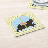 Carousel Bear von June Erica Vess Rechteckiger Pappuntersetzer (angewinkelt)