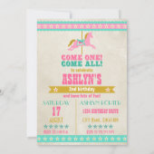 Carousel Birthday Einladung (Rückseite)