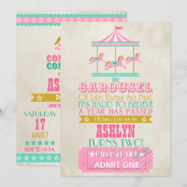 Carousel Birthday Einladung