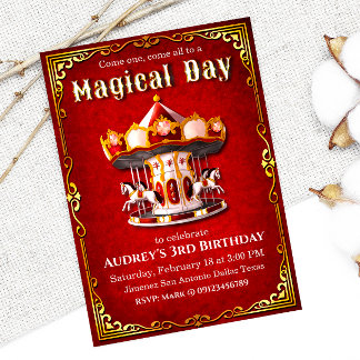 Carousel Birthday Einladung