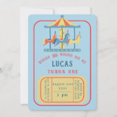 Carousel Birthday Ingnition Einladung (Vorderseite)