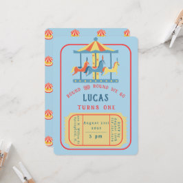 Carousel Birthday Ingnition Einladung
