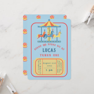Carousel Birthday Ingnition Einladung