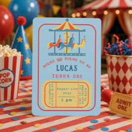 Carousel Birthday Ingnition Einladung