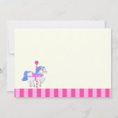 Carousel Birthday Pink Einladung (Rückseite)