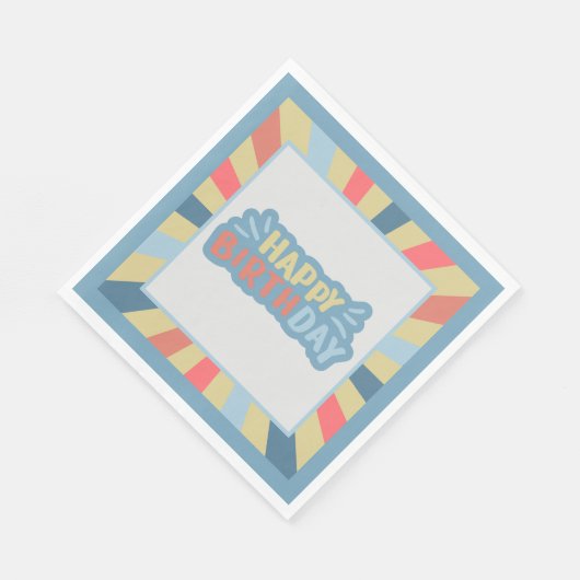 Carousel Circus Birthday Napkins Serviette (Ecke)