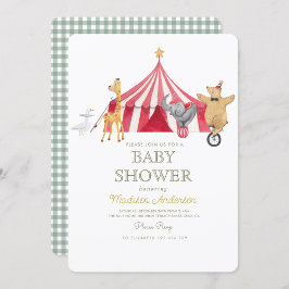 Carousel Circus Carnival Baby Dusche Einladung