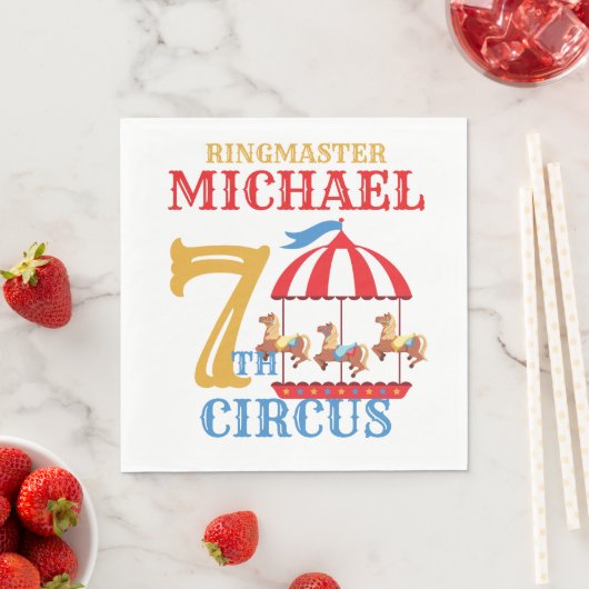 Carousel Circus Karneval Geburtstagsparty Napkins Serviette (Beispiel)
