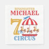 Carousel Circus Karneval Geburtstagsparty Napkins Serviette (Vorderseite)