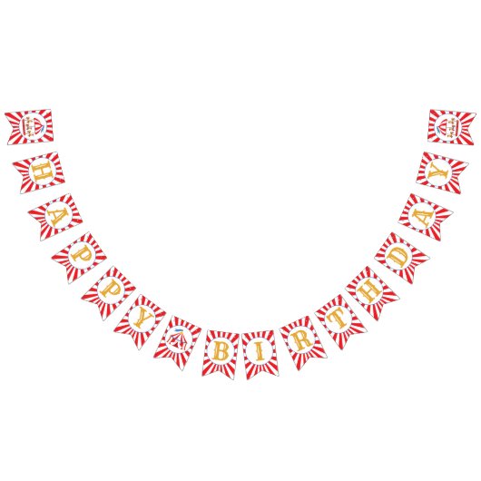 Carousel Circus Karneval Happy Birthday Banner (Alle)