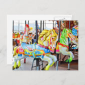 Carousel - Coney Island, NYC Postkarte (Vorne/Hinten)