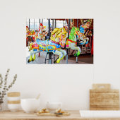 Carousel - Coney Island, NYC Postkarte Poster (Küche)