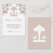 Carousel Diaper Raffles Tickets Begleitkarte (Vorne/Hinten)