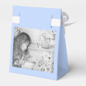 Carousel Dreams Baby Blue Favor Box Geschenkschachtel (Rückseite)