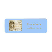 Carousel Dreams Blue Customizable Address Labels (Vorne)