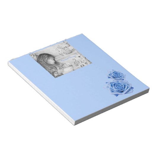Carousel Dreams Blue Rose Kleine Notepad Notizblock (angewinkelt)