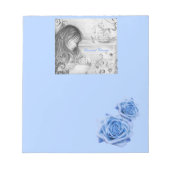 Carousel Dreams Blue Rose Kleine Notepad Notizblock (Vorderseite)