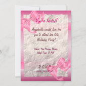 Carousel Dreams Custom Girls Geburtstagskündigung Einladung (Rückseite)