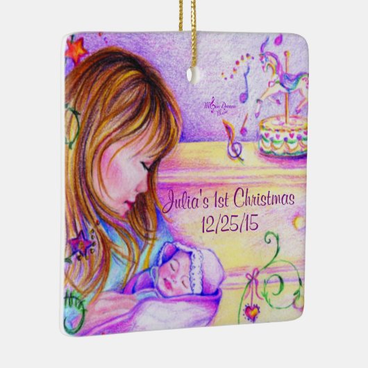 Carousel Dreams Custom Keramik Square Ornament (Rechts)