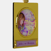 Carousel Dreams Gold Plate Banner Ornament (Rechts)