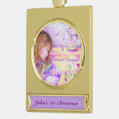 Carousel Dreams Gold Plate Banner Ornament (Links)