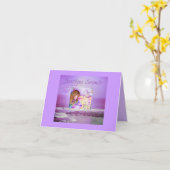 Carousel Dreams Lila Ozean Hintergrund Notecard Karte (Gelbe Blume)