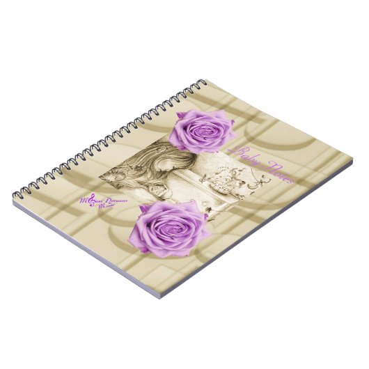 Carousel Dreams Lila Rose und Musiknotebooks Notizblock (Linke Seite)