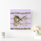 Carousel Dreams Lila Vintage Musik Uhr (Zuhause)