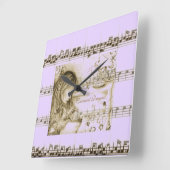 Carousel Dreams Lila Vintage Musik Uhr (Winkel)