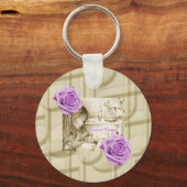 Carousel Dreams Music & Rose Button Schlüsselanhän Schlüsselanhänger (Vorderseite)