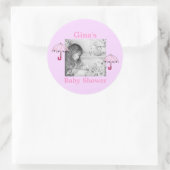 Carousel Dreams Pink Umbrella Round Stickers (Tasche)