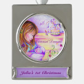 Carousel Dreams Silver Plated Banner Ornament (Vorderseite)