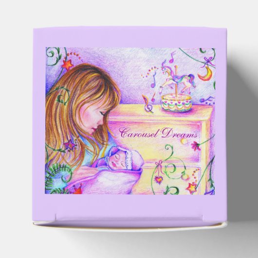 Carousel Dreams Square Heart Baby Fevor Box Geschenkschachtel (Oben)