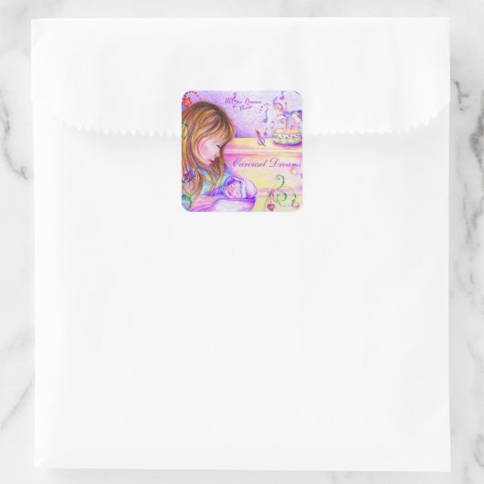Carousel Dreams Square Stickers (Tasche)