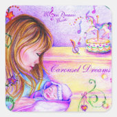 Carousel Dreams Square Stickers (Vorderseite)