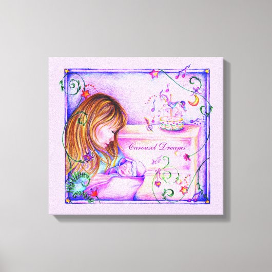 Carousel Dreams Stretched Canvas Print Leinwanddruck (Vorderseite)