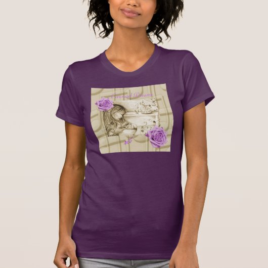 Carousel Dreams Vintage Rose Fine Jersey T - Shirt (Vorderseite)