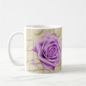 Carousel Dreams Vintage Rose und Musik Tasse (Links)
