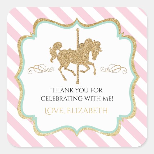 Carousel Favor Stickers (Vorderseite)