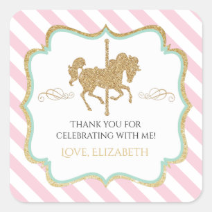 Carousel Favor Stickers