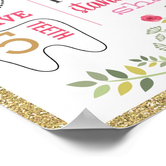 Carousel First Birthday Chalkboard-Zeichen Poster (Ecke)