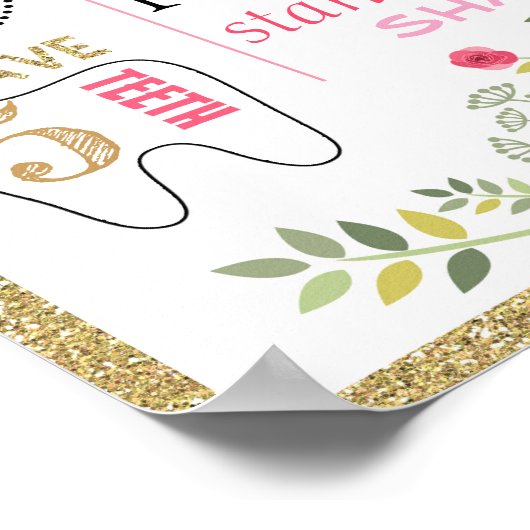 Carousel First Birthday Zeichen Plakatwand Poster (Ecke)