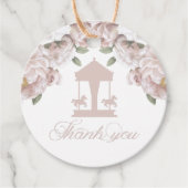 Carousel floral Soft Pink Danke Geschenkanhänger (Vorderseite)