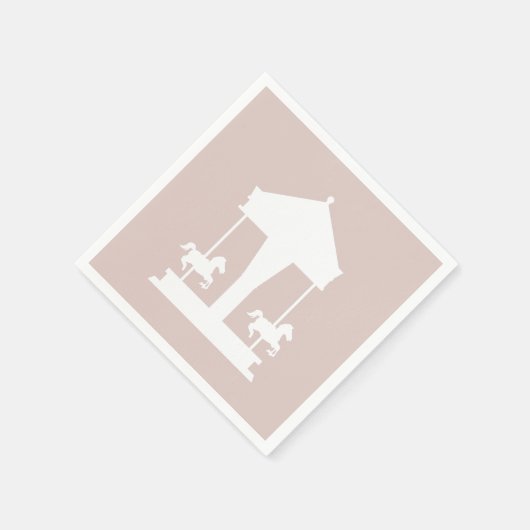 Carousel floral Soft Pink Serviette (Ecke)